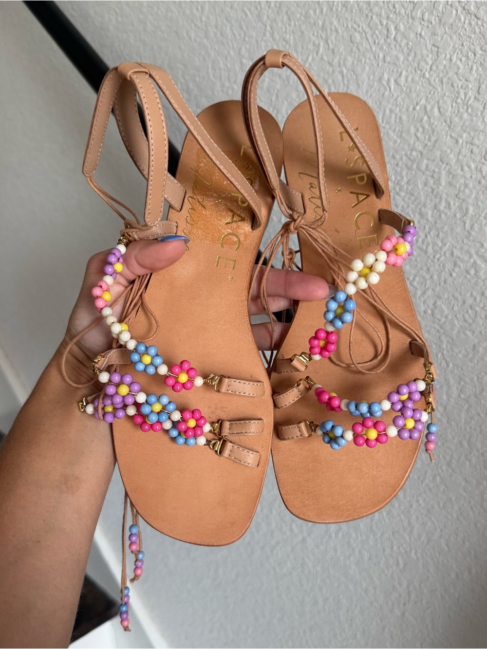 Matisse x LSPACE "Mara" Beaded Strappy Sandals NEW Sz: 8